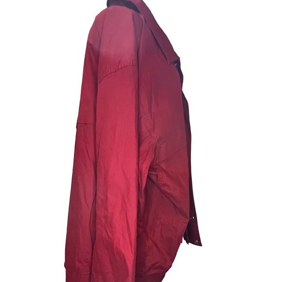 Vintage Field FG Gear Jacket Size XXLT Red Long Sleeve Collar Zip w Snaps - Picture 7 of 12